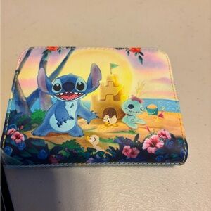 Loungefly stitch Wallet with Cartoon Design.